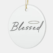 クリスチ賛美ャントの贈り物のためのハロー宗教デザイン セラミックオーナメント (左)