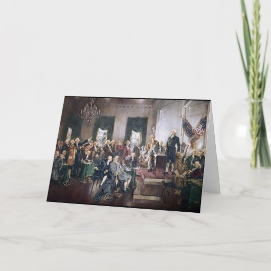 クリスティによる米国憲法への署名 カード (正面)