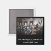 クリスティによる米国憲法への署名 マグネット (正面/裏面)