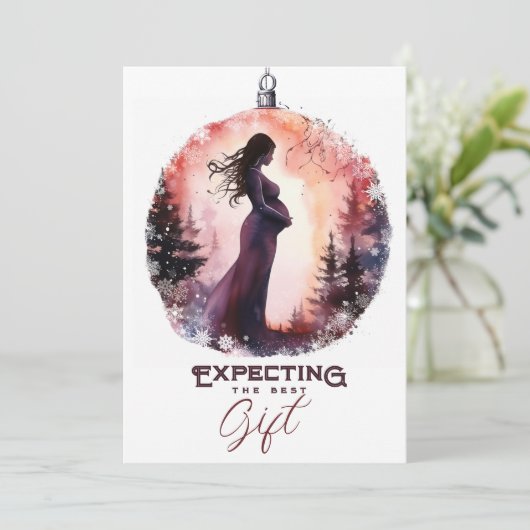 クリスティアスオーナメントウォーターの色の休日の妊娠 案内状 (スタンド正面)