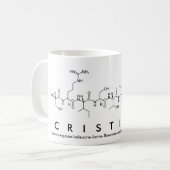 クリスティアナのペプチド名mug コーヒーマグカップ (正面左)