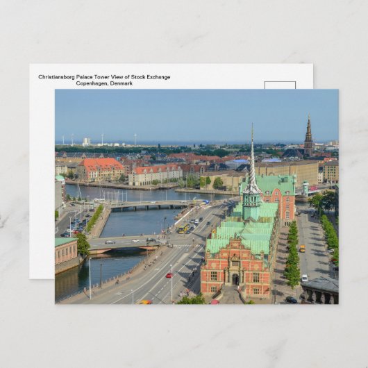 クリスティアンスボルグパレスタワービューオブストックエクスチェンジ ポストカード (正面/裏面)