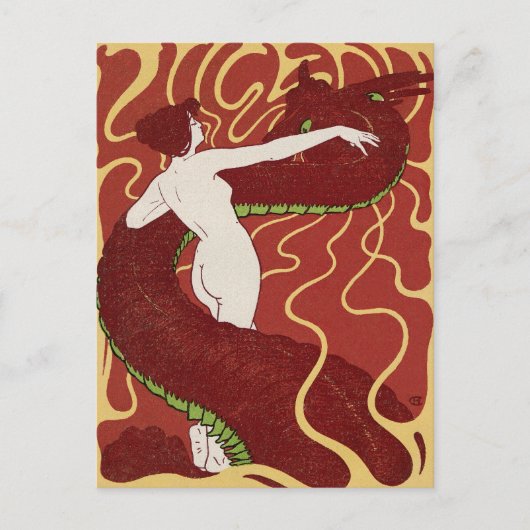 クリスティアンセンのヘビと女 ポストカード (正面)