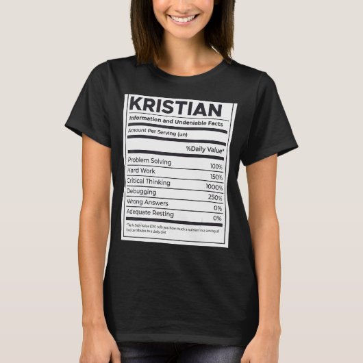 クリスティアン栄養情報問題解決Har Tシャツ (正面)