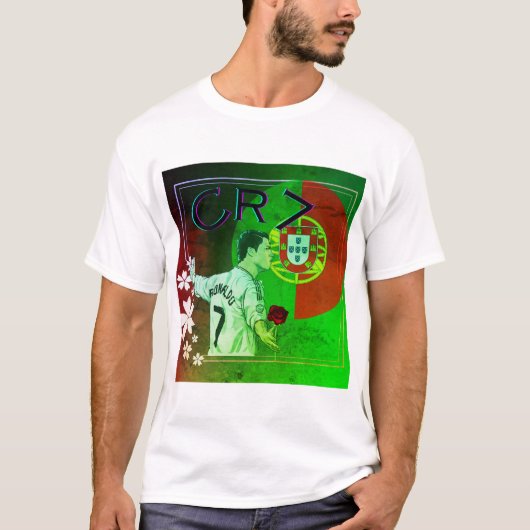 クリスティアーノ・ロナウドが花を持っていた Tシャツ (正面)