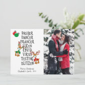 クリスティスおもしろいフォトトインデナー顔マスク シーズンカード (スタンド正面)