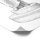 クリスティスラインスケッチウォールアートポスター ポスター (角)