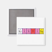 クリスティナ周期表名磁石 マグネット (正面/裏面)