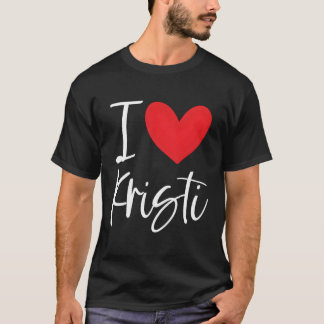 クリスティネームパーソナライズされたBff Friend Heが大好き Tシャツ