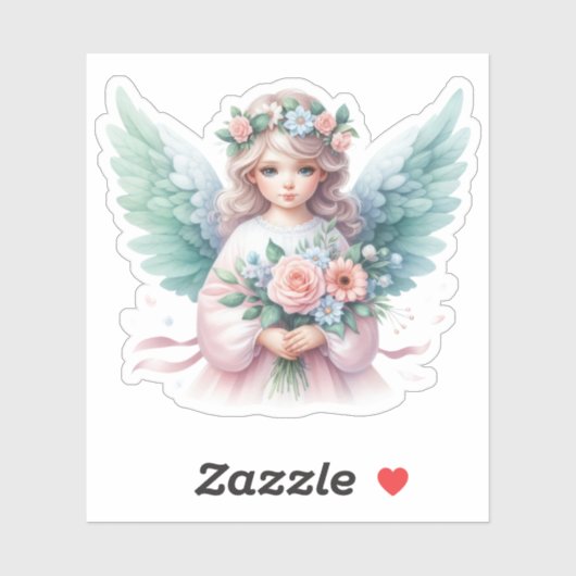 クリスティマエンジェルウィングアンドフラワーズ シール (シート)