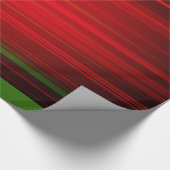 クリスティマレッドラインズウィズライムグリーンデザイン ラッピングペーパー (角)