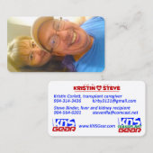 クリスティンとスティーブ コーリングカード (正面/裏面)