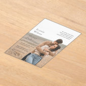 クリスティン写モダン真結婚の アクリル招待状 (レイダウン)