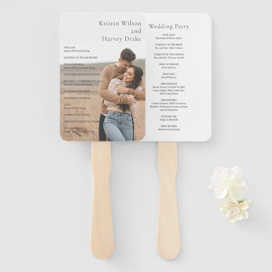 クリスティン写モダン真結婚の ハンドファン (正面&裏面)