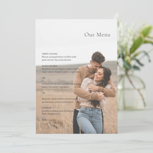 クリスティン写モダン真結婚の メニュー (スタンド正面)