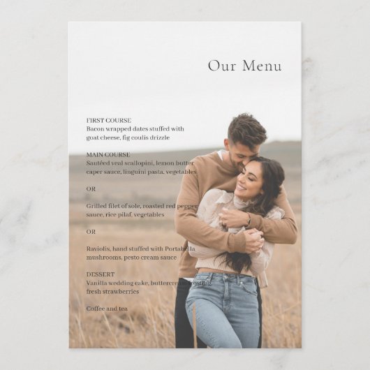 クリスティン写モダン真結婚の メニュー (正面)