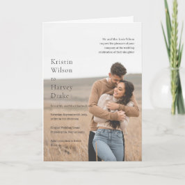 クリスティン写モダン真結婚の 招待状