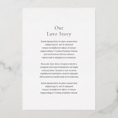 クリスティン写モダン真結婚の 箔招待状 (裏面)