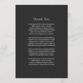 クリスティン炭モダン結婚の メニュー (裏面)