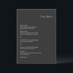 クリスティン炭モダン結婚の メニュー<br><div class="desc">結婚モダンデザインのメシンプルニューエレガント。</div>