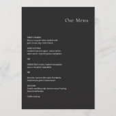 クリスティン炭モダン結婚の メニュー (正面)