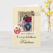 クリスティーナとチャド カード (黄色い花)