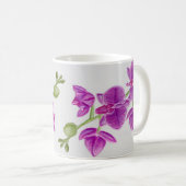 クリスティーナの紫色の花のマグ コーヒーマグカップ (正面右)