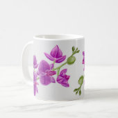 クリスティーナの紫色の花のマグ コーヒーマグカップ (正面左)