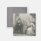 クリスティーナ(1626-89)スウェーデンの女王、シリーズの出身 マグネット (正面/裏面)