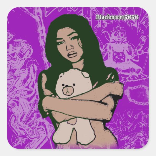 クリスティーヌステッカー スクエアシール (正面)