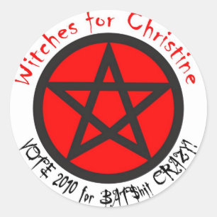クリスティーンのステッカーのための魔法使い ラウンドシール