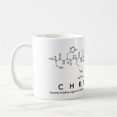 クリスティーンのペプチッド名前のマグ コーヒーマグカップ (左)