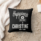 クリスティーンパーソナライズされたネーム誕生日ギフト クッション (ブランケット)