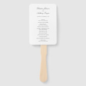 クリスティーン伝統的エレガントな結婚式プログラム ハンドファン (正面)