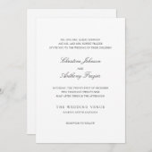 クリスティーン伝統的エレガントな結婚式 招待状 (正面/裏面)