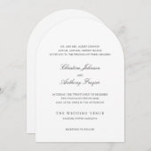 クリスティーン伝統的エレガントな結婚式 招待状 (正面/裏面)