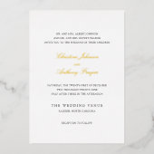 クリスティーン伝統的エレガントな結婚式 箔招待状 (正面)