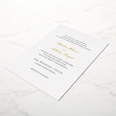 クリスティーン伝統的エレガントな結婚式 箔招待状 (回転した状態)