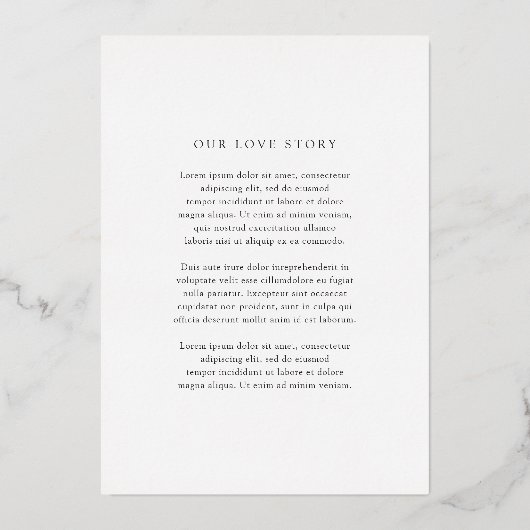 クリスティーン伝統的エレガントな結婚式 箔招待状 (裏面)