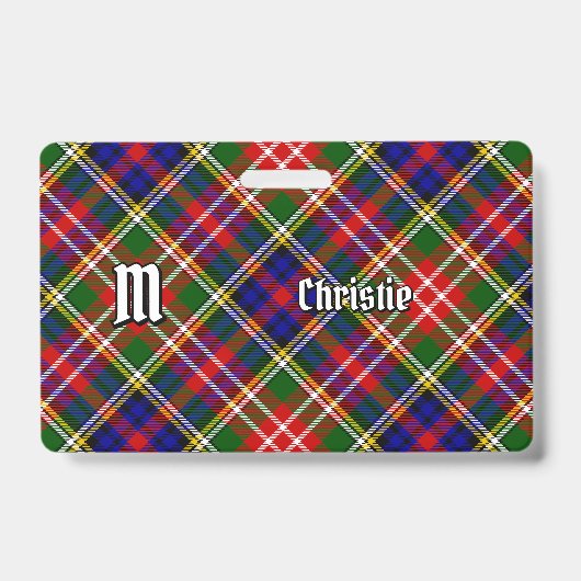 クリスティー一族のタータン バッジ (正面)