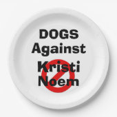 クリスティ・ノームに反対する犬たち ペーパープレート (正面)