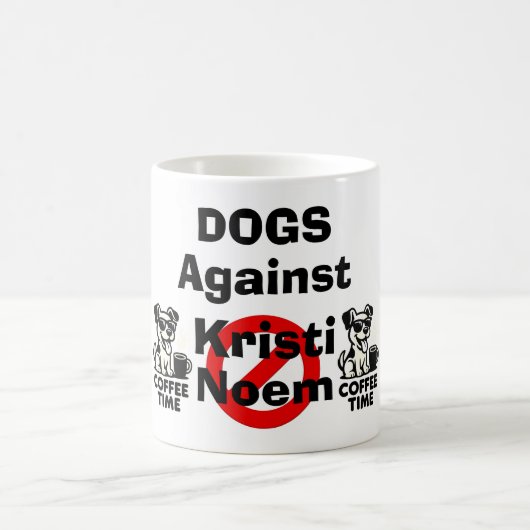 クリスティ・ノームに反対する犬 コーヒーマグ コーヒーマグカップ (中央)