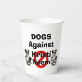 クリスティ・ノームに反対する犬 ペーパーカップ (裏面)