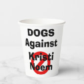 クリスティ・ノームに反対する犬 ペーパークリップ 紙コップ (正面)