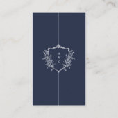 クリステッドシック | ネイビーとホワイトウェディングRSVP エンクロージャーカード (裏面)