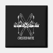 クリステッドビュッテコロッキーマウンテンズコロラドスキースノー マグネット (正面)