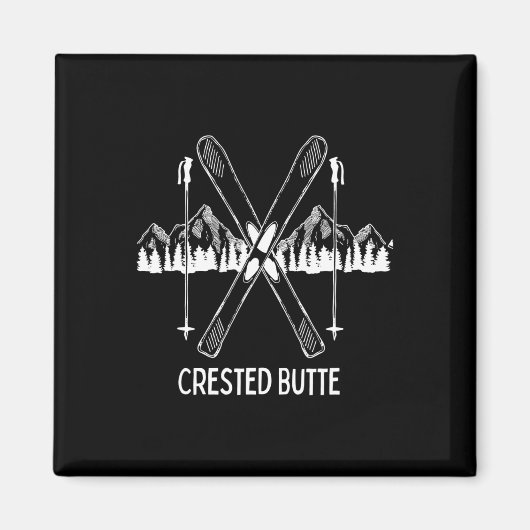 クリステッドビュッテコロッキーマウンテンズコロラドスキースノー マグネット (正面)