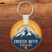 クリステッドビュットコロラドマウンテンズハイキングサンセット キーホルダー (裏面)