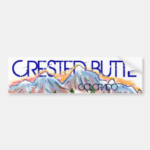 クリステッドビュットコロラド芸術的山のステッカー バンパーステッカー