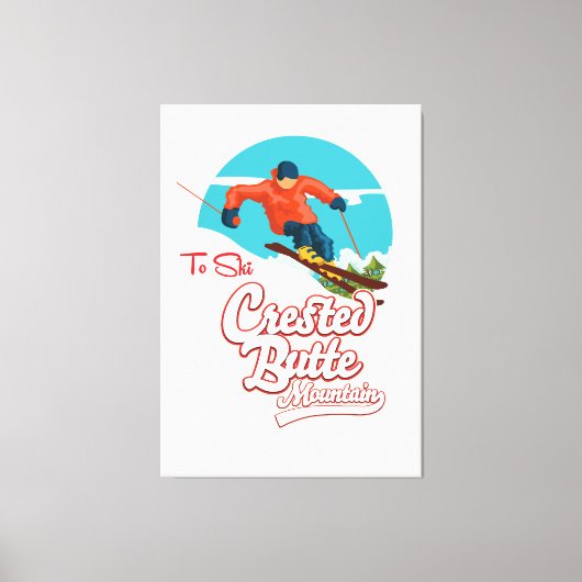 クリステッドビュートからスキー キャンバスプリント (正面)